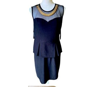 Bisou Bisou ladies, black cocktail dress sleeveless excellent condition size 14